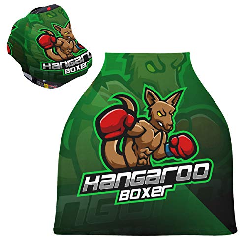 カンガルーグリーンボクシングベビーカーシートカバーキャノピー伸縮性看護カバー幼児用母乳の男の子の女の子のための通気性防風冬のスカーフ