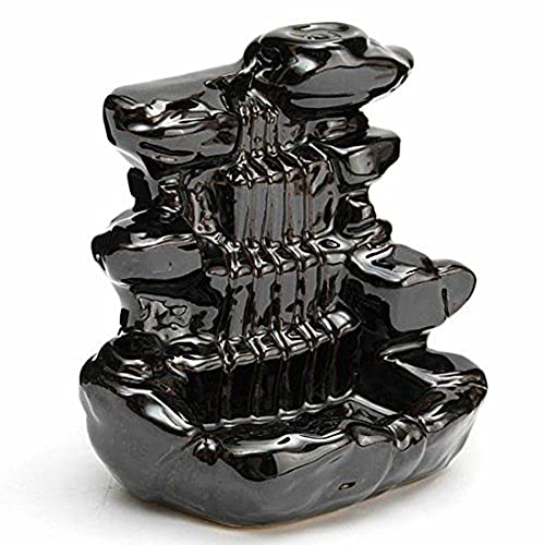 Image of CRAFTAM Polyresin Smoke Backflow Fountain with 10 Free Backflow Cones Showpiece Figurine for Gift (10 x 7 x 10 cm, Black)