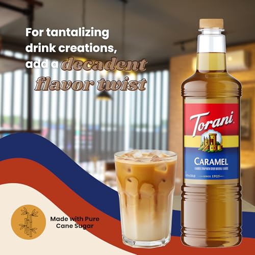 Image of Torani Caramel Syrup 1L with Pump - Lattes, Frappes & Cocktails