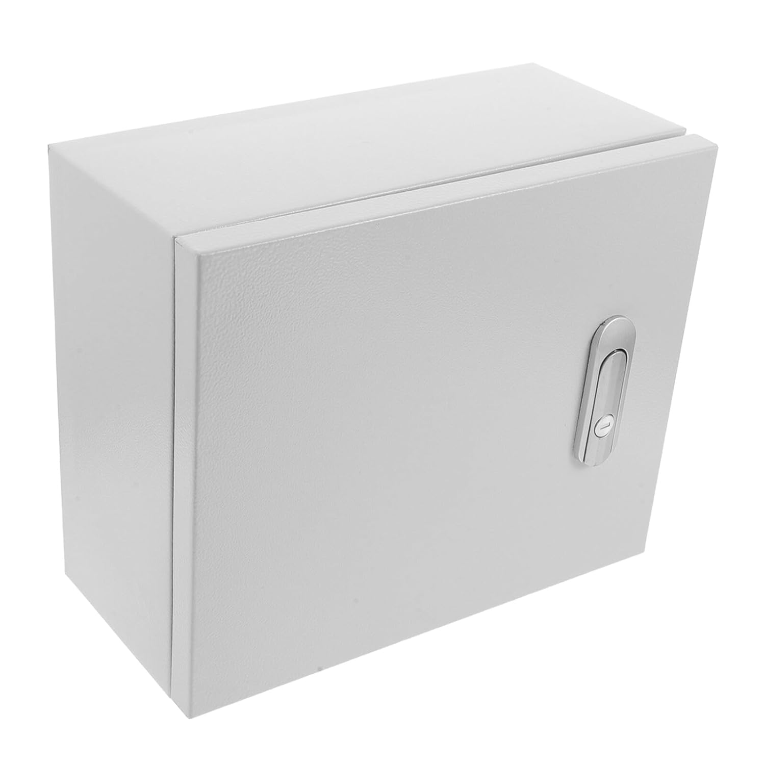 Outdoor Waterproof Metal Electrical Junction Box with Safety Lock, Wall-Mounted Weatherproof Power Distribution Enclosure 30x25x14cm for Outdoor Electrical Installations