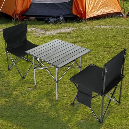 Table de camping pliable avec chaises en tissu Oxford imperméable - 4
