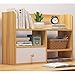 Etagère à Livres Multilayer bois de bureau Bibliothèque comptoir Bibliothèque avec tiroirs étagères de bureau Support de rangement Organisateur for livres, magazines, DVD et Plus Étagère de Rangement