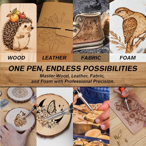 image for K KERNOWO Wood Burning Kit - 156Pcs All-in-One Wood Burning Tool Pen A