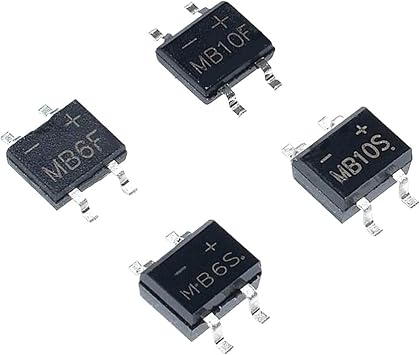 50pcs/Lot MB6S MB10S MB6F MB10F SOP-4 Bridge Rectifier Color MB6F