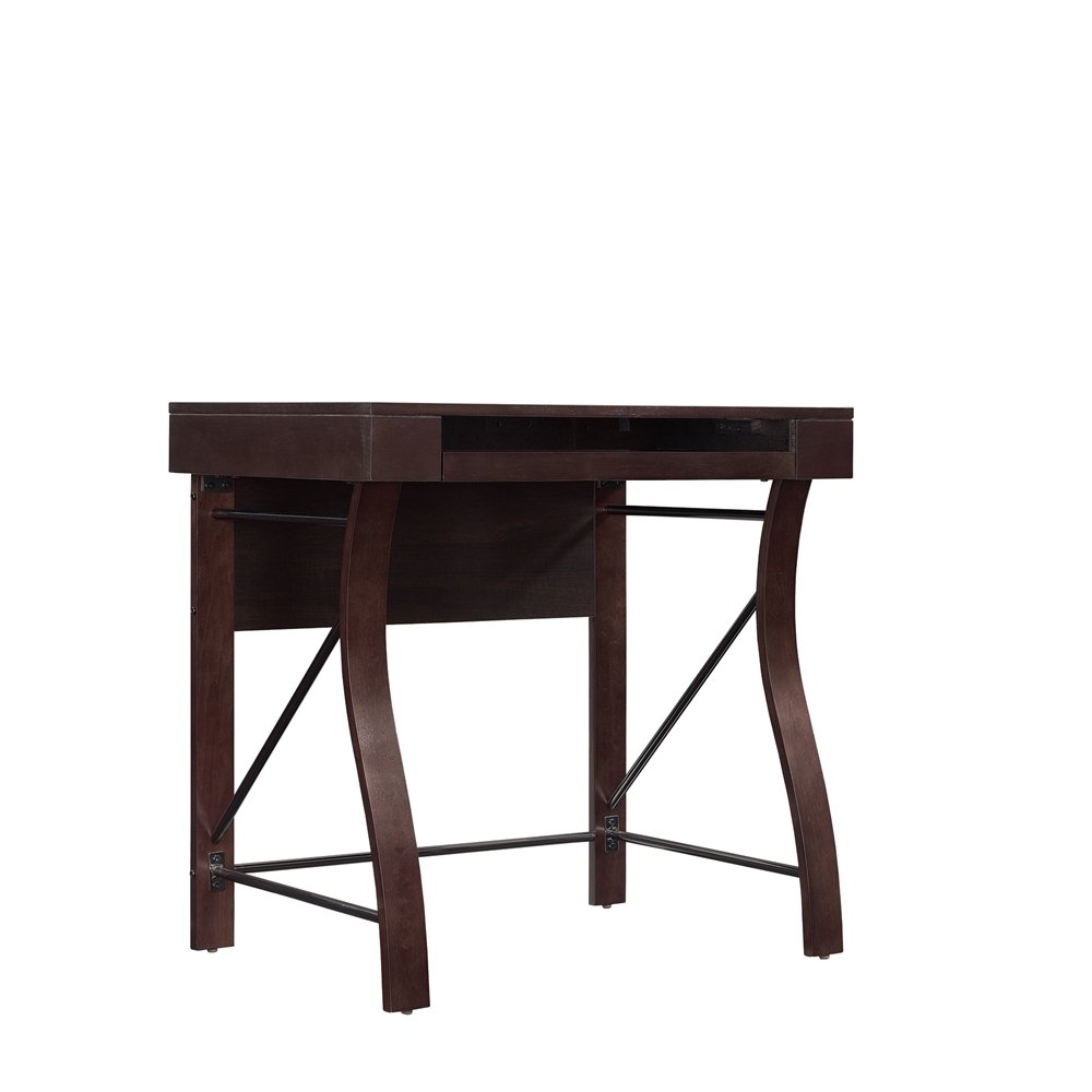 Desk with Keyboard Tray, Dark Espresso