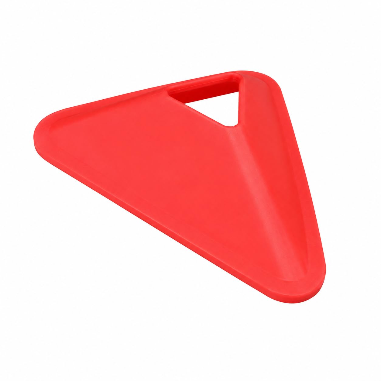 Football Training Cones, Flexible Triangular Disc Marker Cones 18cm PE Sports Equipment for Agility Red-image-3