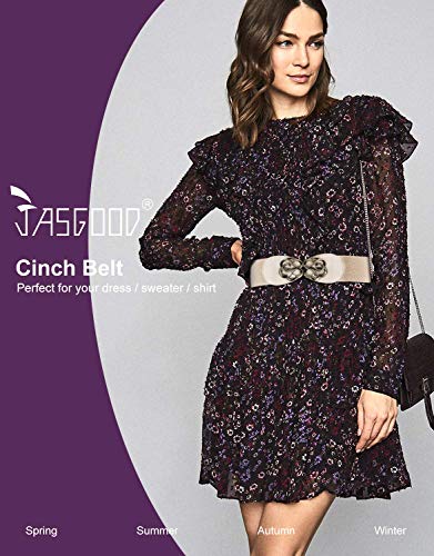JASGOOD Women Stretchy Belts for Dresses Wide Elastic Waist Belts3