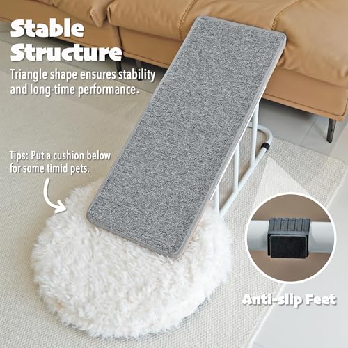 PETKARAY Dog Ramp for Bed, Indoor Pet Ramp for Couch, Dog Stairs for Small Medium Size Pet, Metal ramp and Anti-Slip Steps, 16" Fixed Height - Image 6