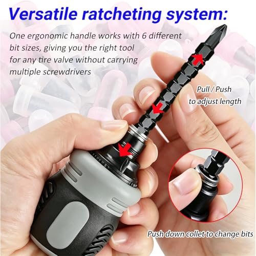 Image of 29PCS Tire Repair Rubber Nail Kit, Premium Spiral Screw-in Tire Plugs with 2 Sizes, Tire Repair Kit Emergency Roadside Flat Tire Fix Tool for Car Truck Motorcycle Tractor ATV SUV