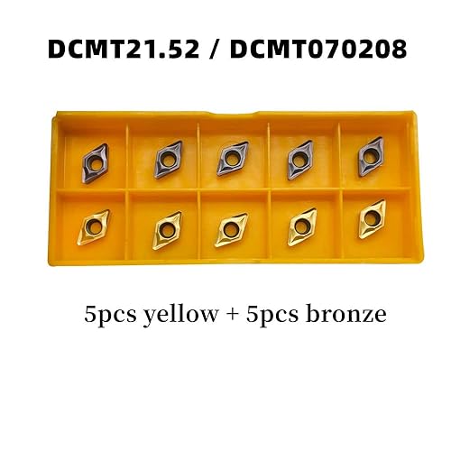 Miniatura 16 de 10 piezas de insertos de torneado de carburo DCMT070204 DCMT21.51 con 3 soportes de herramientas de torneado indexables SDJCR0808H07 + SDJCL0808H07