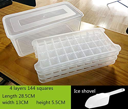 Silikon-Eiswürfelschale, Silikon-Eisschale Mit Weichem Boden Gefrorener Eiswürfel-Kaltgetränk Mit Deckel Kühl- / Gefrierkombination EIS Für