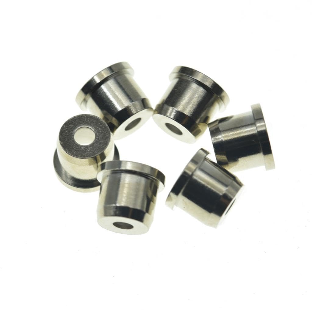 Dopro Set of 6 Brass String Through Body String Ferrules 5/16" String-Thru Ferrules for American Standard/Vintage Tele/Telecaster Upgraded version Nickel - Image 2