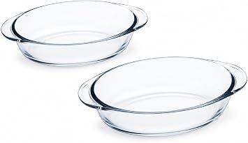 Bohemia Mini Oval Borosilikat Cam F r n Kab  0,4 L 2li Set