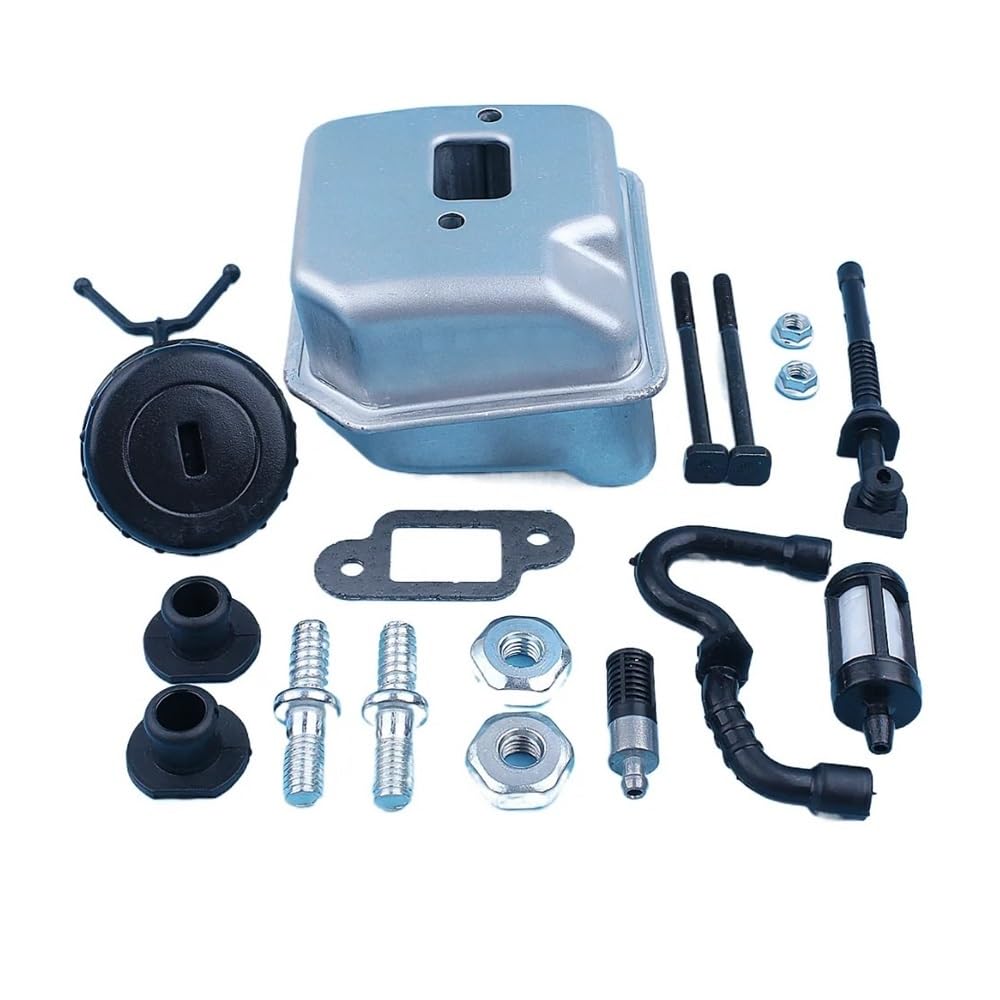 Kit Compatible con 018 MS180 017 MS170 MS 180 170 MS180C MS170C Motosierra Barra Espárrago Tuerca Filtro de Aceite Línea