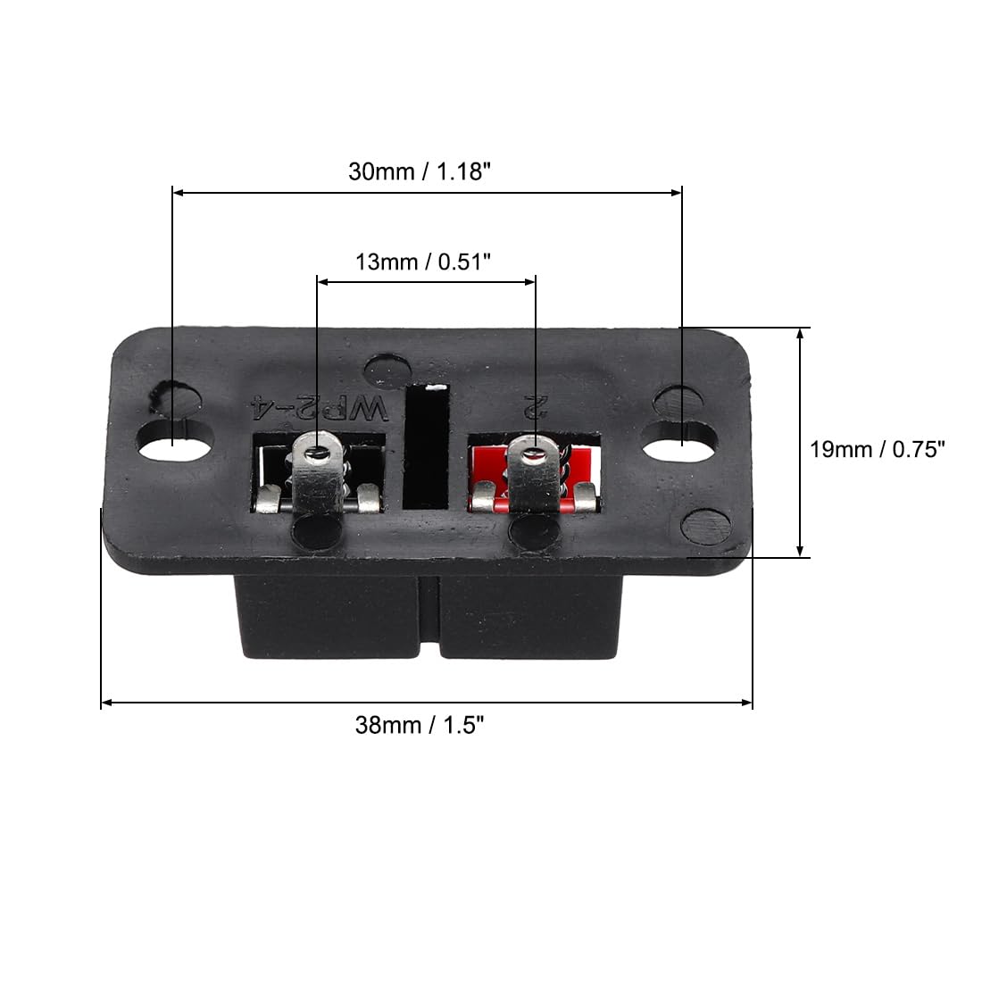 Amazon | uxcell 2極スプリング式スピーカー端子クリップ プッシュ