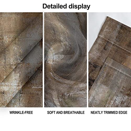 Mcalk Brown Kitchen Sheer Curtain Tiers And Valances Set Of 3Pc - Artistic And Fashionable Decor For Abstract Kitchen Windows #TOP4