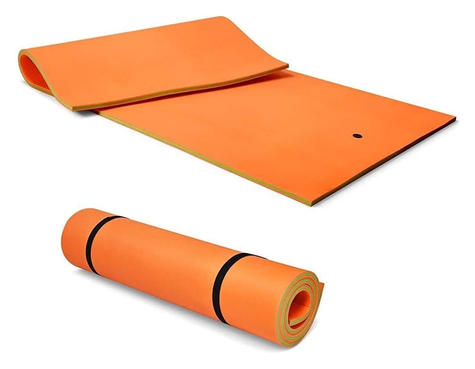 Materassino galleggiante in schiuma gialla per adulti, 2,7 m x 1,4 m x 3,3 cm, perfetto per attività in piscina, lago, mare, divertimento e relax