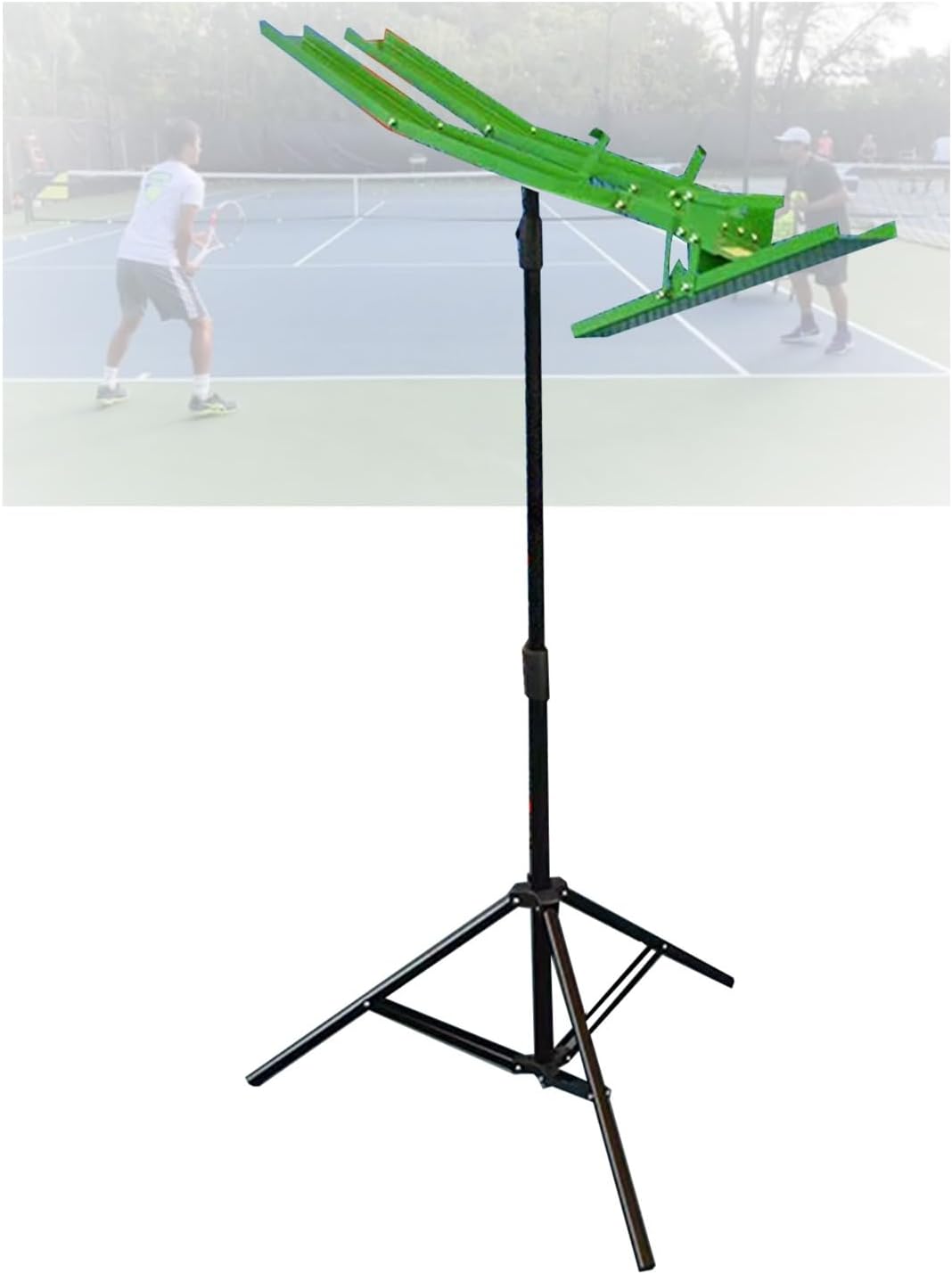 Adjustable Height Tennis Ball Machine for Enhanced Practice & Training | Portable & Easy to Use Skill Levels,Can Hold 40