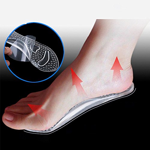 Risingmed Sillicon gel solette tacchi alti solette per scarpe da donna, in silicone, resistente e confortevole scarpe cuscini help W/fascite plantare sollievo dal dolore ai piedi