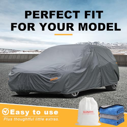 Image of GUNHYI Premium Car Cover Custom Fit Ford Freestar, 16 Layers Heavy Duty Car Cover Waterproof All Weather with Zipper Door for Sun Rain Snow Dust Uv Protection