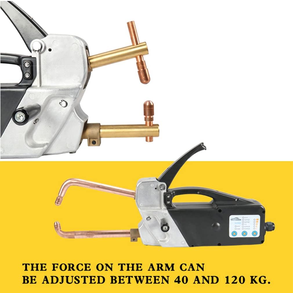 Soldadora eléctrica por puntos de doble cara, pistola de punta de soldadura portátil de 2,0 + 2,0 mm, soldadora por puntos monofásica para acero suave, herramienta de reparación de chapa para