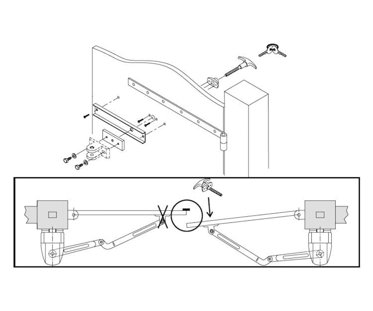Ouverture à clef moteur portail