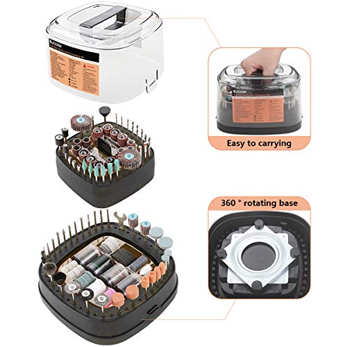 Rotary Tool Accessories Kit, Butizone 276 PCS Accessories, Easy for Polishing, Sanding, Cutting, Drilling, Engraving, Sharping, with Storage Case, Universal for 1/8\" Diameter Shanks