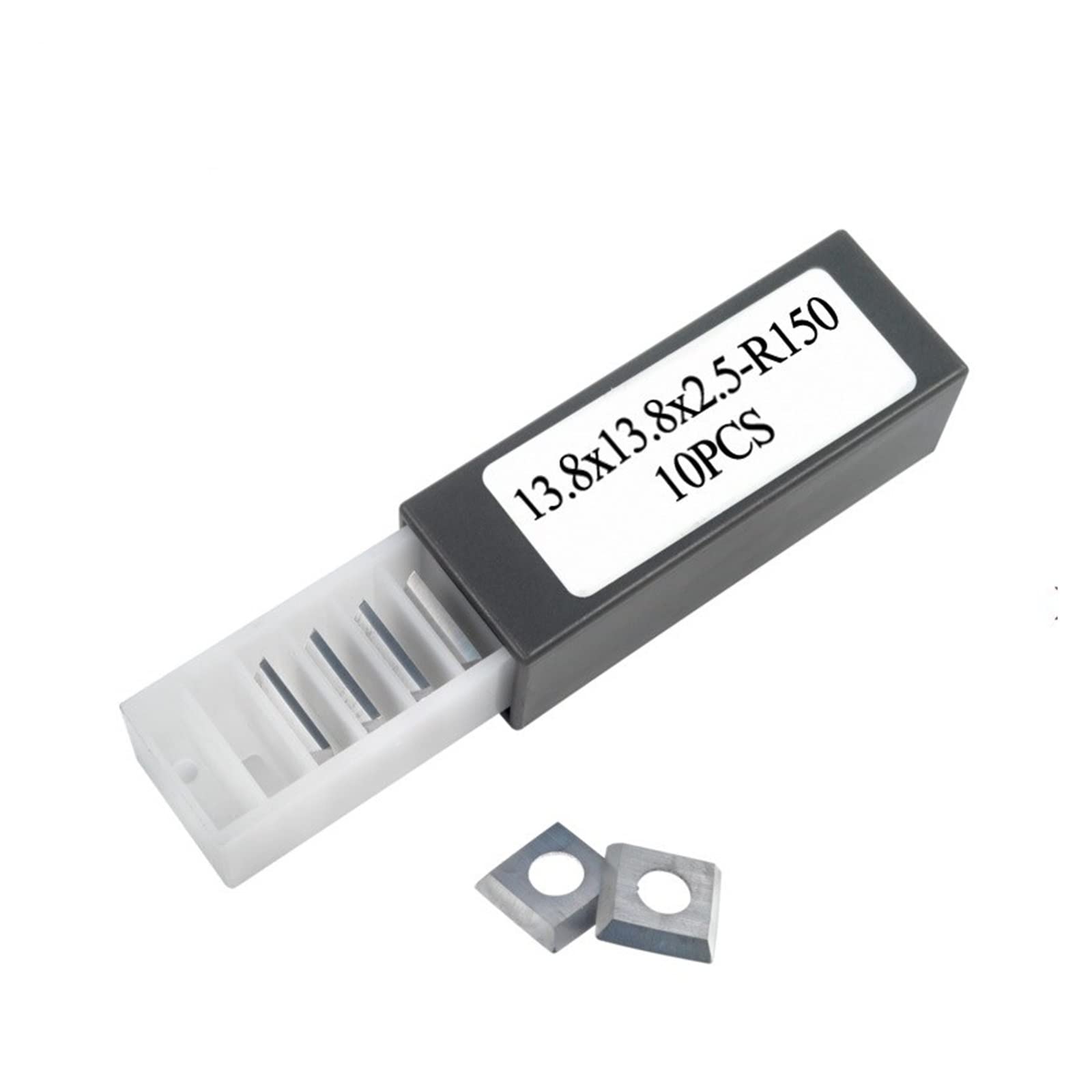 13.8mm Carré Carbure Inserts Cutters 13.8x13.8x2.5-R150 Carré Carbure De Tungstène Remplacement Cutter Inserts for Tour À Bois Outils De Tournage 10pcs
