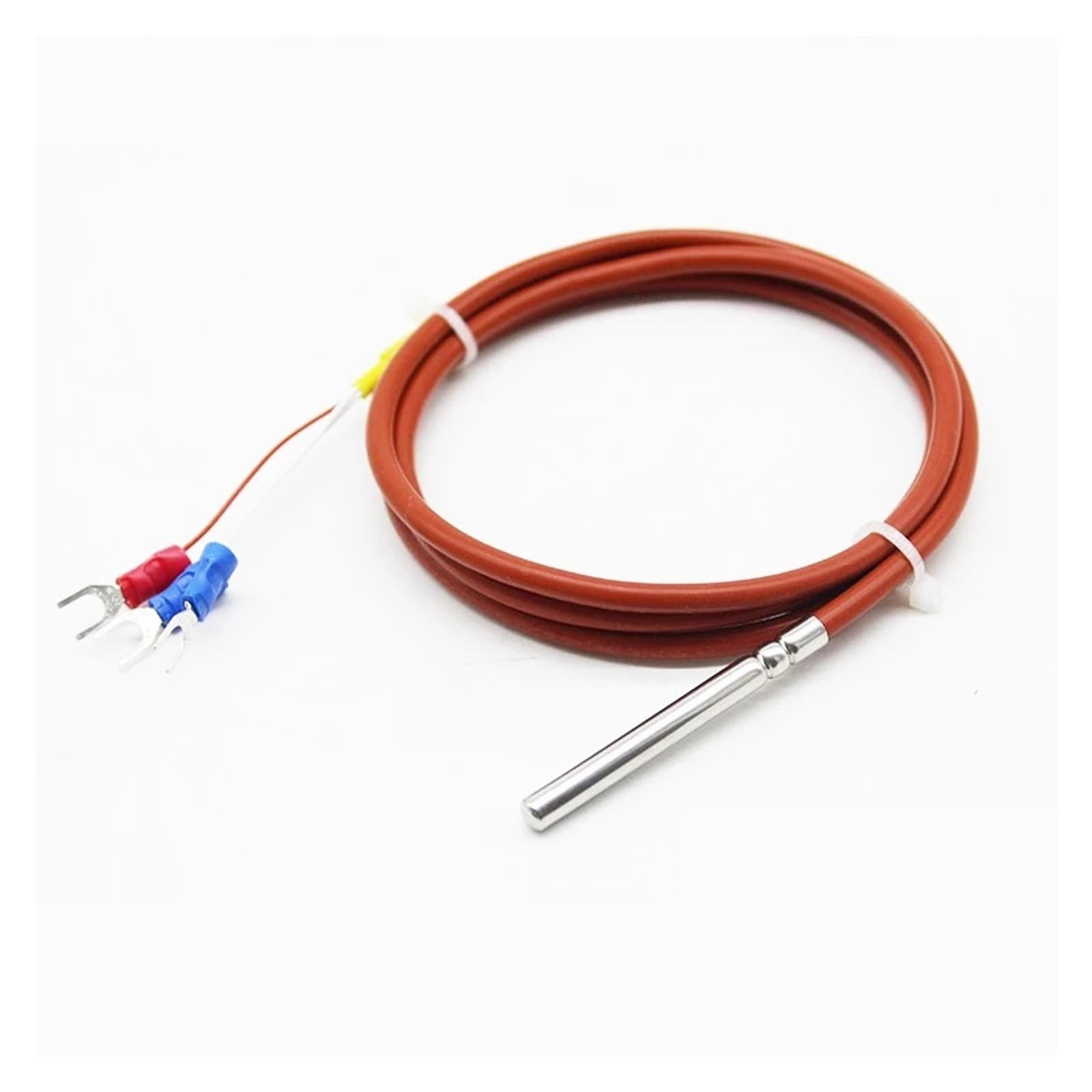 temperaturfühler Temperatursensor Pt100, wasserundurchlässiges Tres-Kabel Pt1000, beständig gegen Platin, thermisches Kabel for Schutz von Metall-Silikon(PT100-6X50-2m)