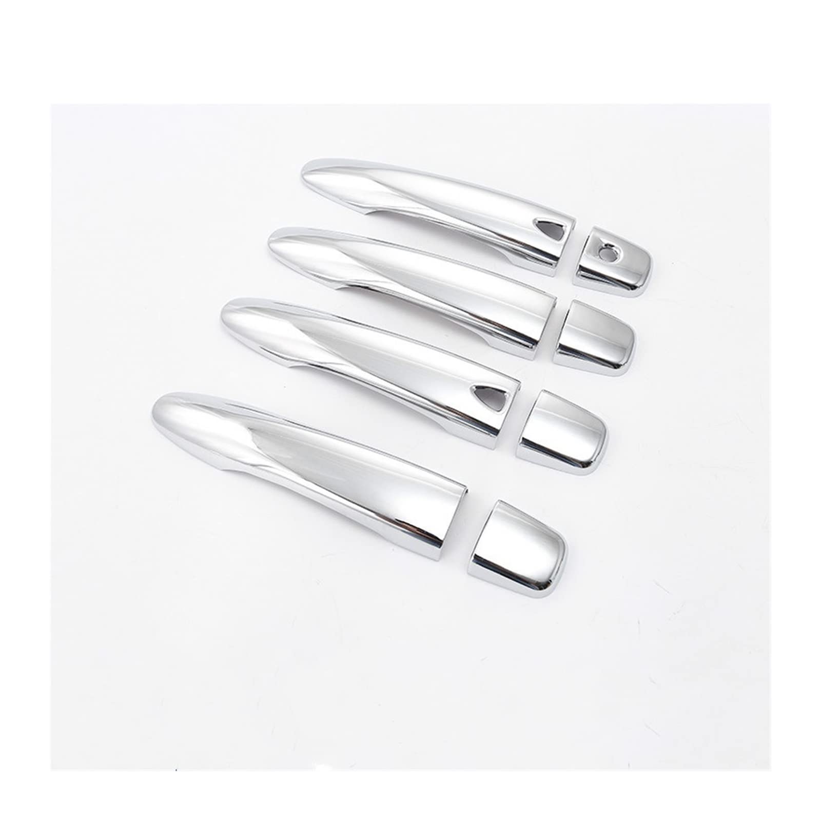 Qwqthgs One Color Car Exterior Door Handle Cap For Nissan Qashqai J11 2014-2021 Chrome Door Handle Cover Pad Sticker Molding Styling Accessories(1 Keyhole 2 Buttons)