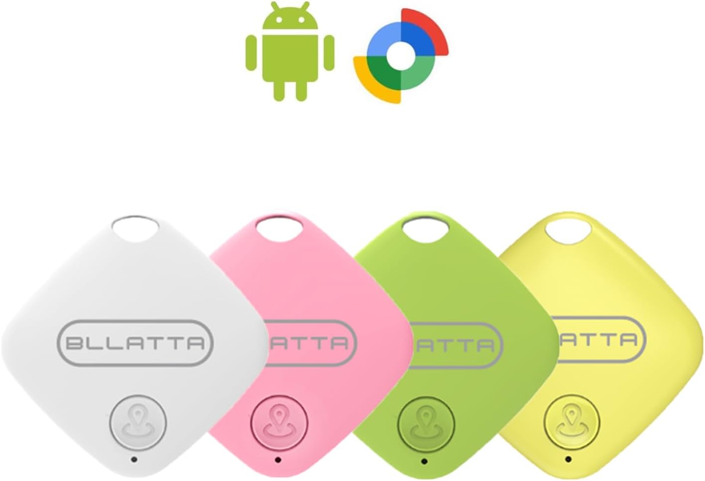 4 Pack Android Air Trackers,2026 New GPS Tags for Android,Key Finder,Compatible with Google Find Hub App, IP66 Waterproof,Luggage,Keys,Backpack Trackers,4colors (Square 4 Colors)