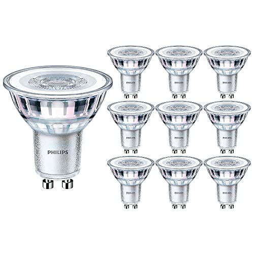 Philips Corepro Lot de 10 ampoules LED 4,6 W (50 W) GU10, 4000 K, blanc froid, 36 degrés, non dimmable, Royaume-Uni