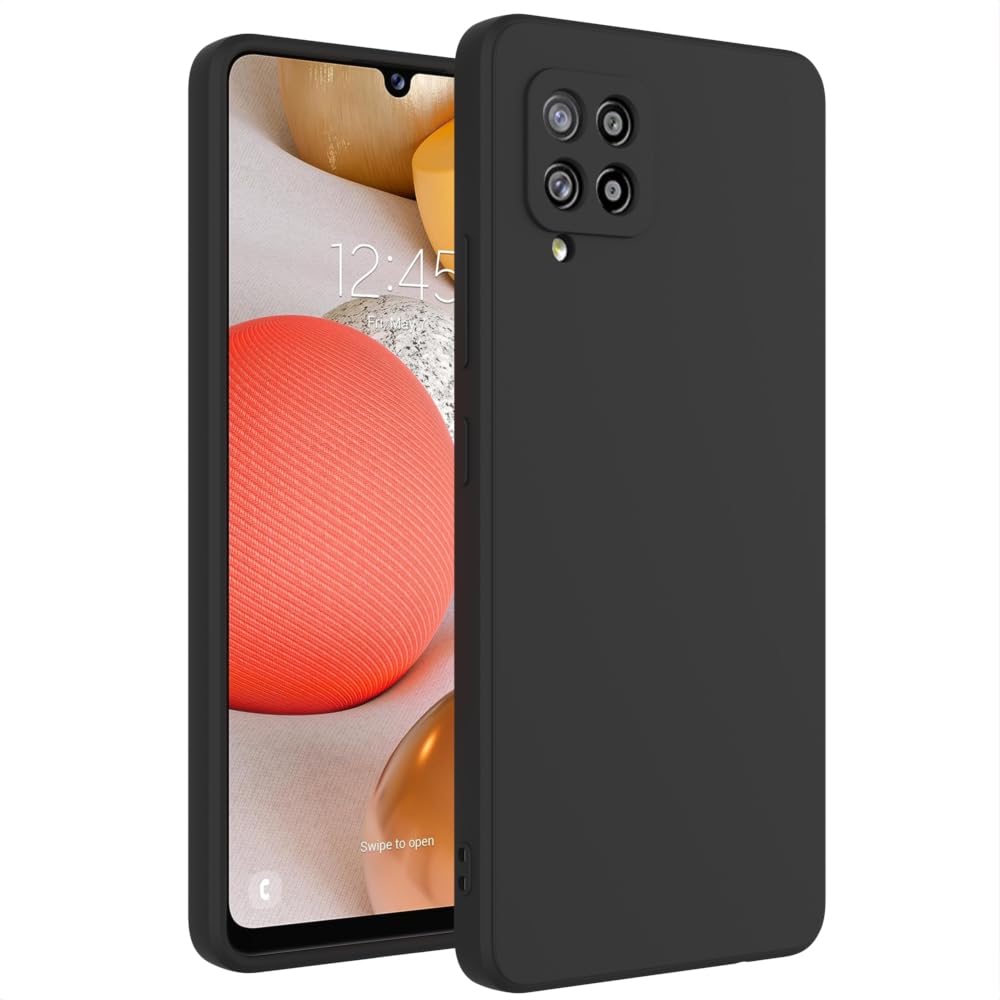 WOGROO for Samsung Galaxy A22 5G Case Black, Scratch Resistant with Soft Touch, Slim Thin Phone Cover for Samsung Galaxy A22 5G