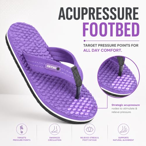 Image of ORTHO JOY House Slipper for Women's Care | Orthopaedic | Diabetic | Acupressure | Comfortable | MCR | Flip Flop Ladies and Girl's Home for Daily Use