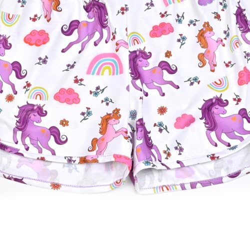 Image of Mirawise Girls 3 Pc Pajamas Sleepwear Cotton Pjs Clothes Set 4-13 Years