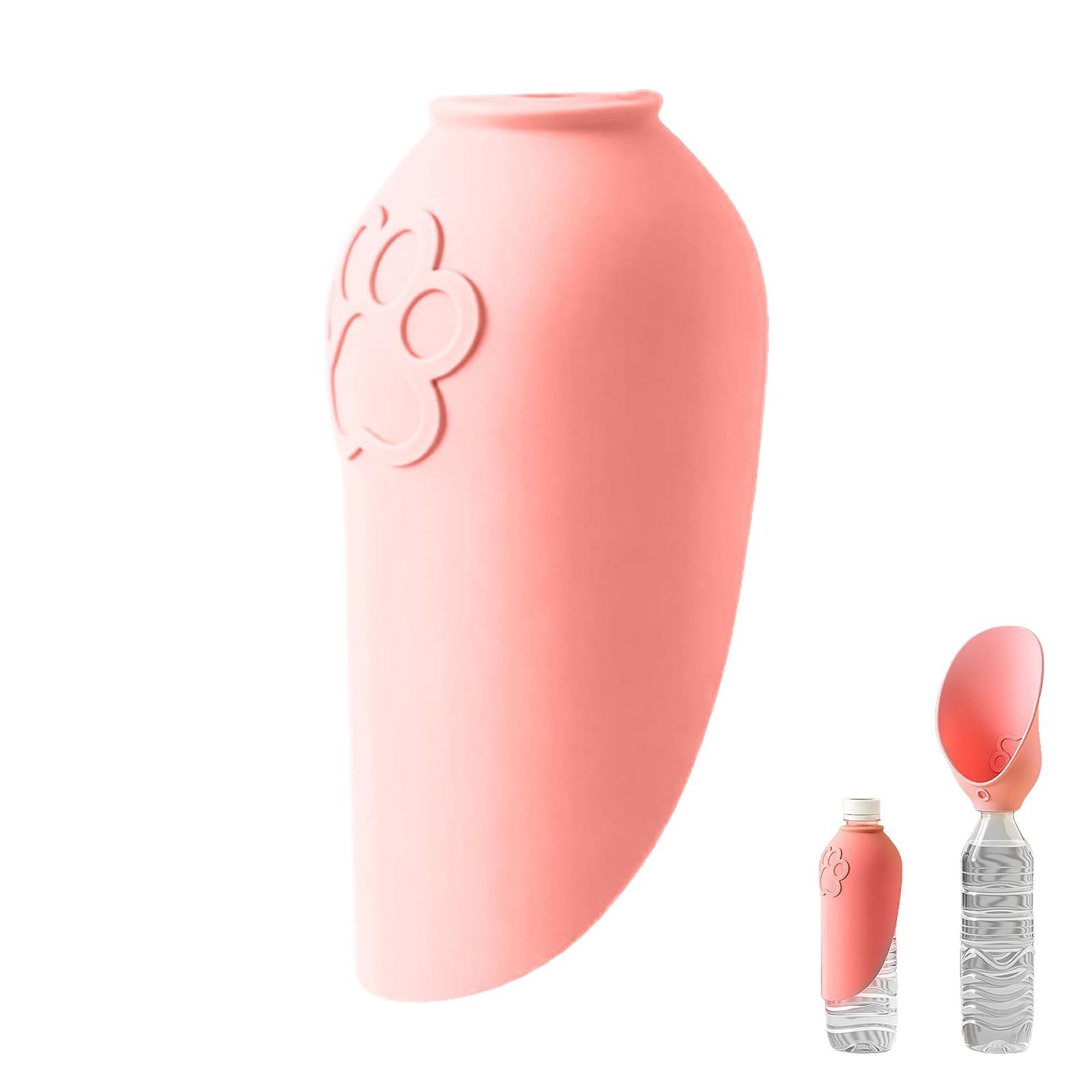 Botella de Agua portátil para Perros,Perros pequeños Botella de Agua con Cuenco Plegable de Silicona, para Perros, Gatos, Paseos al Aire Libre