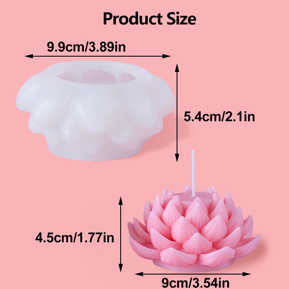 1Pcs 3D Flower Silicone Molds - Multi-Purpose Fondant, Candle, Soap Molds