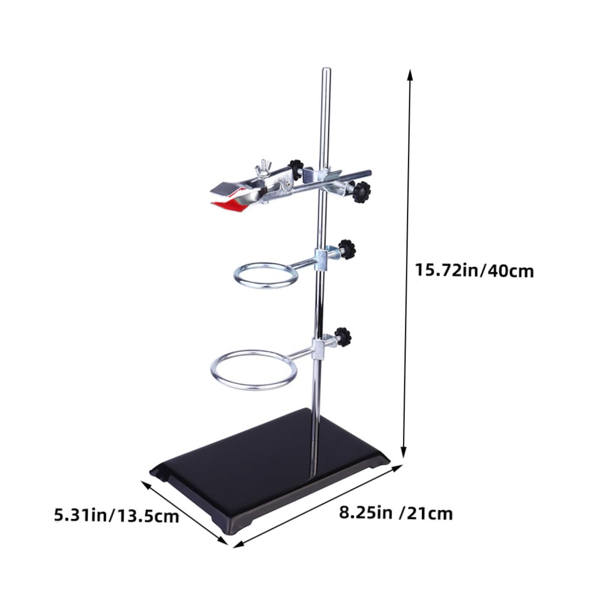 SHINEOFI Anneau de Serrage pour Support de Laboratoire Porte-tube à Essai avec Pinces Support de Table pour Chimie Couleur Aléatoire
