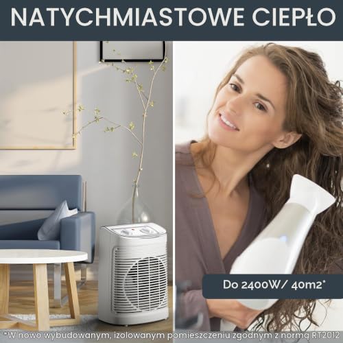 Rowenta Instant Comfort Termowentylator, Biały, 2400 W