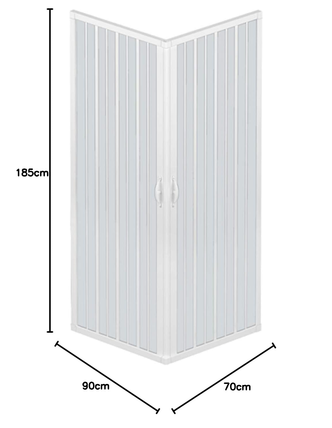 Box Doccia 70x90 in PVC MOD. Acquario con Apertura Centrale