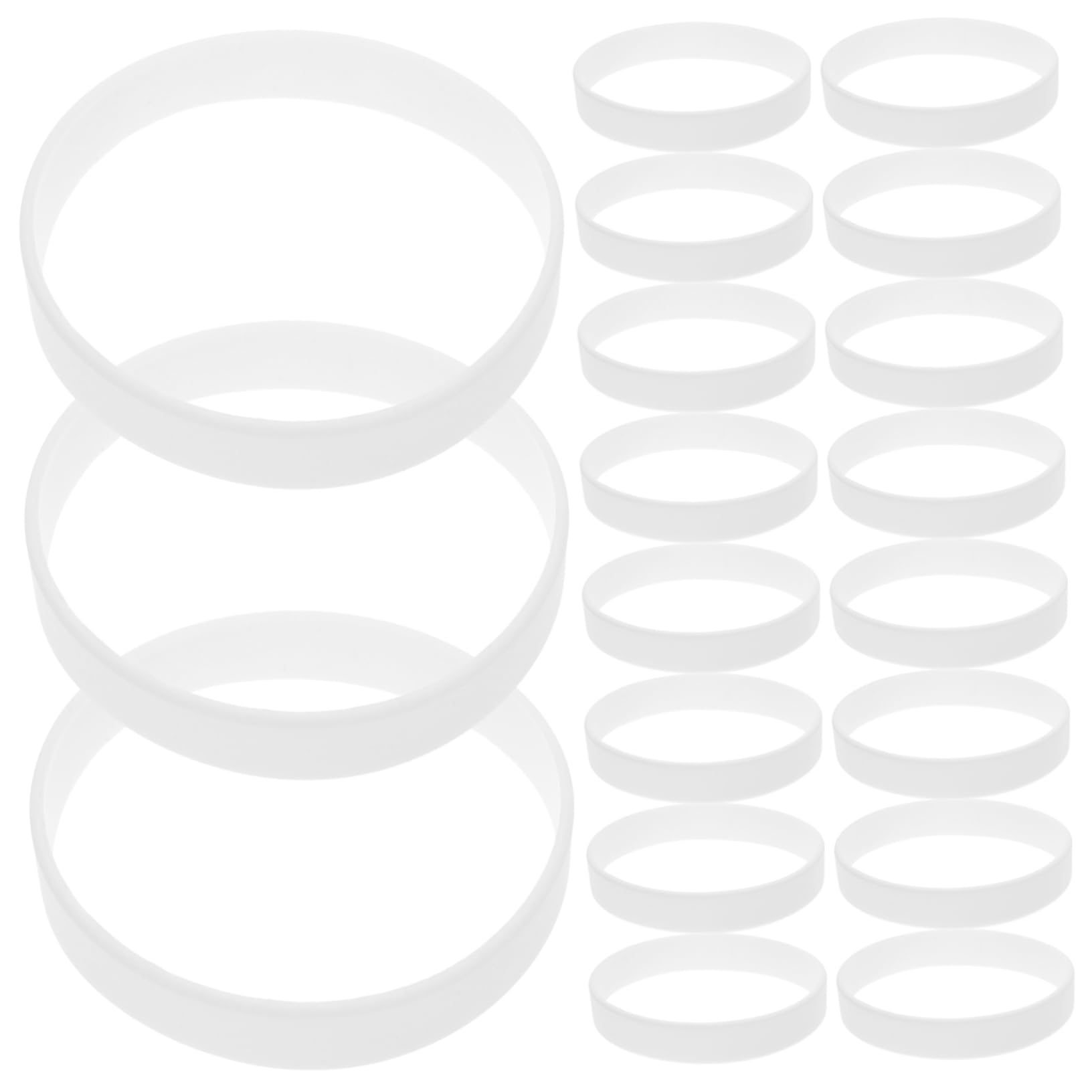 Gogogmee 50pcs Stretchy Silicone Bracelets for Women Men Bulk Fashionable Wristbands Elastic Wrist Straps for Party