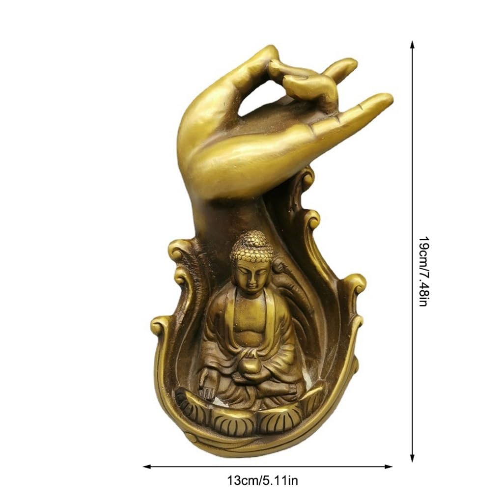 Incensiere a Cascata Oggetti d'antiquariato, artigianato Collezione di oggetti in rame invecchiato retrò Ottone Decorazioni for la casa con incenso riflusso a mano di Buddha Brucia Incenso In Ceramica