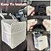 Witaxima Upgrade Car Seat Organizer Backseat with Storage Pockets, Multipurpose Car Organizer Hanging, Car Trash Bag Can,Premium PU Leather Garbage Can 2.14 Gallon Large Capacity Accessories Beige