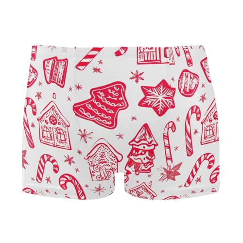UMIRIKO Men's Swim Briefs Christmas Gingerbread Cookies Swimsuit Swimwear Swim Trunk Square Leg for Men 3XL 202b7162