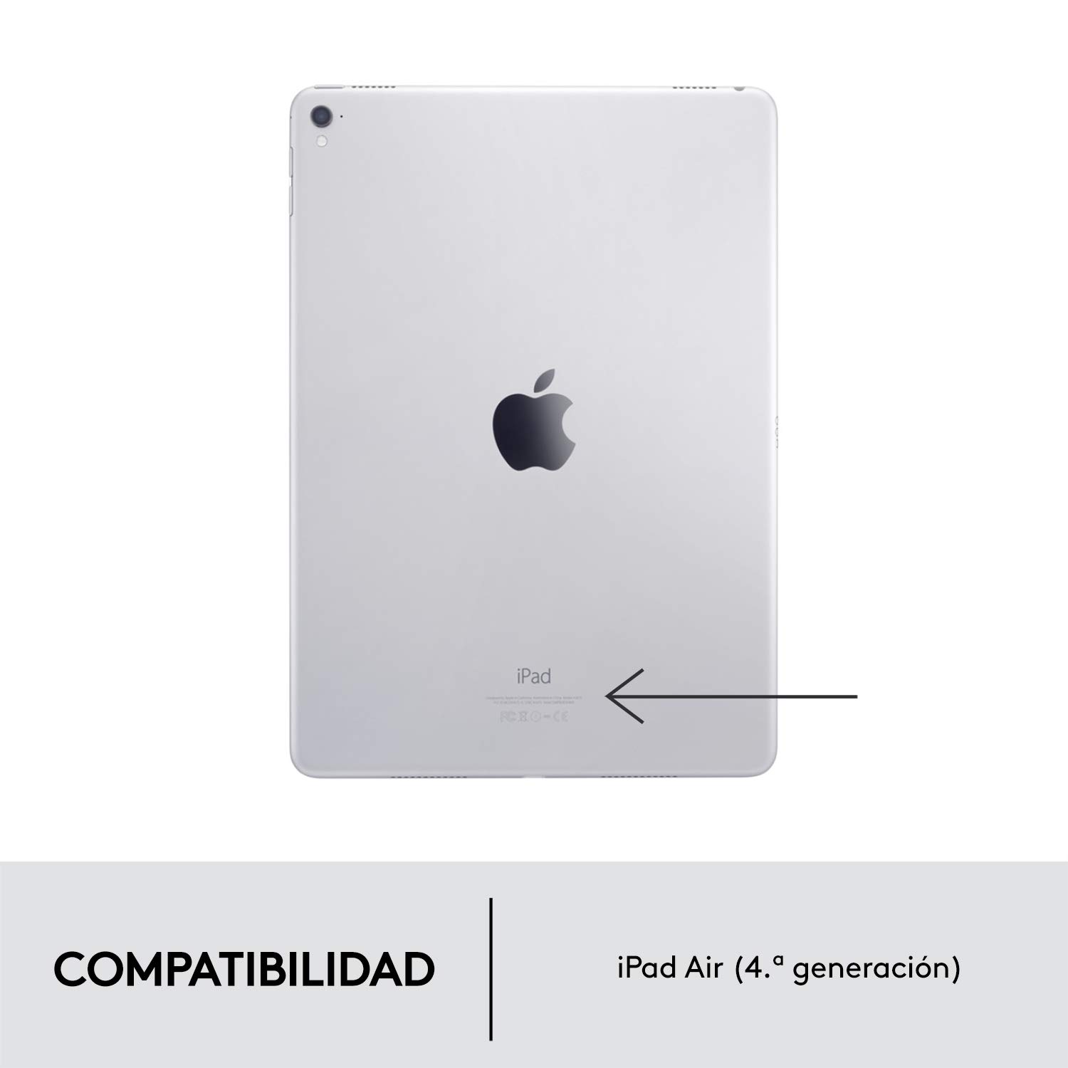Logitech Folio Touch iPad funda teclado con tecnología táctil Trackpad y con conexión instantánea Smart Connector iPad Air (4ª gen, Model: A2316/A2324/A2325/A2072), Disposición QWERTY Español - Gris