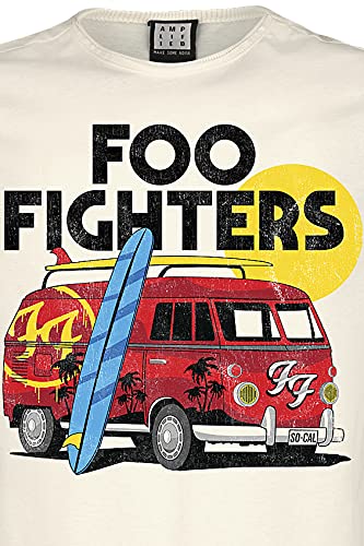 Foo Fighters Amplified Collection – Camper Van Homme T-Shirt Manches Courtes Blanc cassé - Les Beatles, Paul McCartney, John Lennon, RIngo Starr, George Harrison Foo Fighters Amplified Collection - Camper Van Homme T-Shirt Manches Courtes Blanc cassé – Image 3