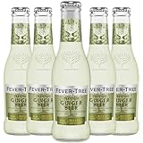 Fever Tree Premium Ginger Beer - Premium Quality Mixer and Soda - Refreshing Beverage for Cocktails & Mocktails 200ml Bottle - Pack of 5