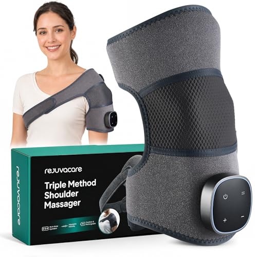 Rejuvacare Shoulder Massager-2-in-1 Heated Shoulder Massager that Relieves Discomfort. Features Three Adjustable Settings and is Portable Making it Ideal for Use at the Office or at Home.