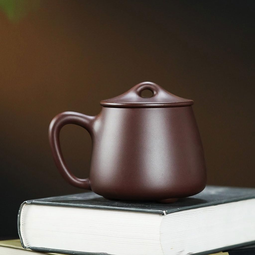 Kubki Matcha Fioletowy kubek z piaskiem 420 ml Ręcznie grawerowany kubek do herbaty z pokrywką Zestaw do herbaty Kung Fu Chiński kubek do herbaty zestaw do herbaty z zaparzaczem
