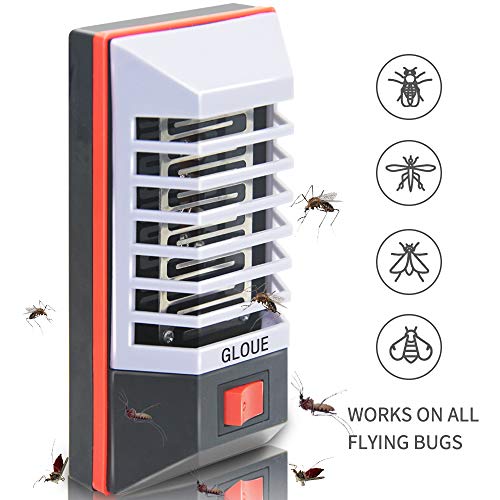 GLOUE Bug Zapper, Indoor Plug-in Mosquito Trap with UV Light, Non-Toxic LED Insect